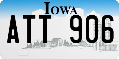 IA license plate ATT906