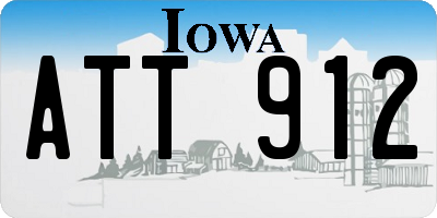 IA license plate ATT912
