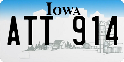 IA license plate ATT914