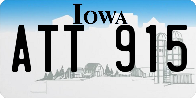 IA license plate ATT915