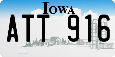 IA license plate ATT916