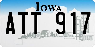 IA license plate ATT917