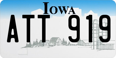 IA license plate ATT919