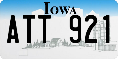 IA license plate ATT921