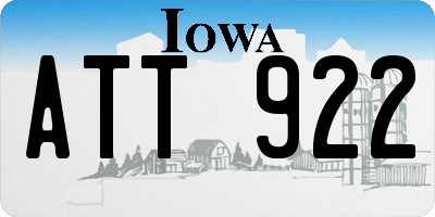 IA license plate ATT922