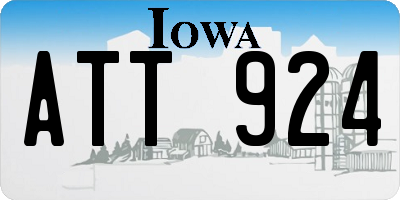 IA license plate ATT924