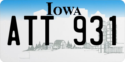IA license plate ATT931