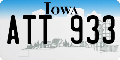 IA license plate ATT933