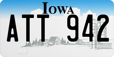IA license plate ATT942