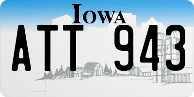 IA license plate ATT943