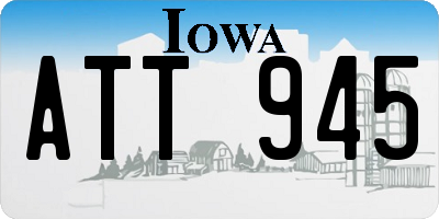 IA license plate ATT945