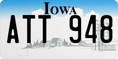 IA license plate ATT948