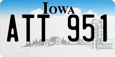 IA license plate ATT951