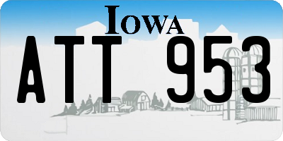 IA license plate ATT953