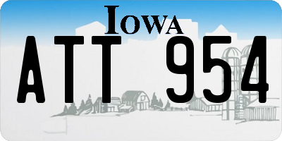 IA license plate ATT954