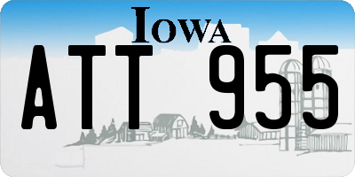 IA license plate ATT955