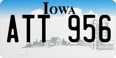 IA license plate ATT956