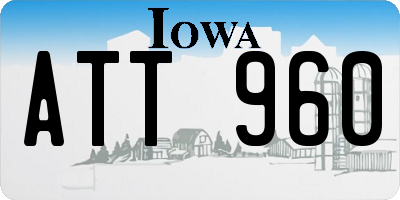 IA license plate ATT960