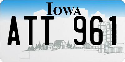 IA license plate ATT961