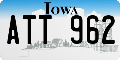 IA license plate ATT962