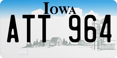 IA license plate ATT964
