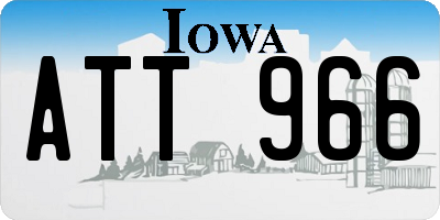 IA license plate ATT966