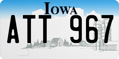 IA license plate ATT967