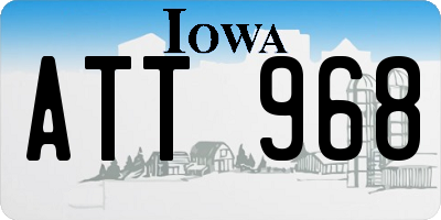 IA license plate ATT968