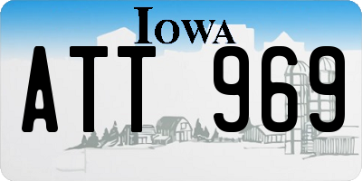 IA license plate ATT969