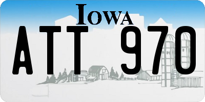 IA license plate ATT970
