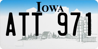 IA license plate ATT971