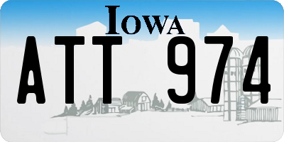 IA license plate ATT974