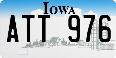 IA license plate ATT976