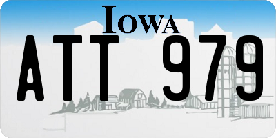 IA license plate ATT979