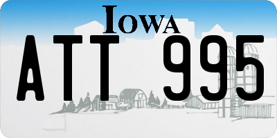 IA license plate ATT995