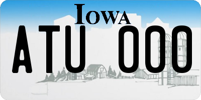 IA license plate ATU000