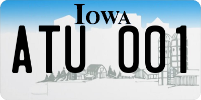 IA license plate ATU001