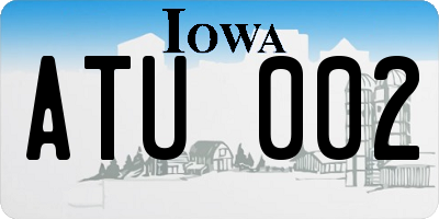 IA license plate ATU002