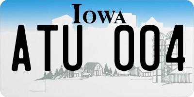 IA license plate ATU004
