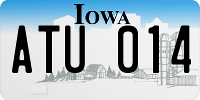 IA license plate ATU014