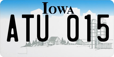 IA license plate ATU015