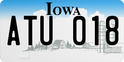 IA license plate ATU018