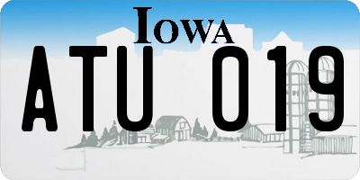 IA license plate ATU019