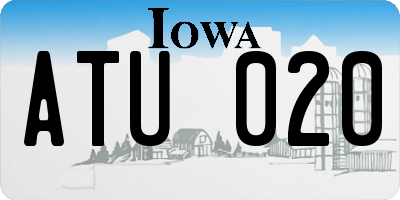 IA license plate ATU020