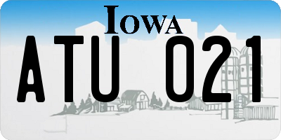 IA license plate ATU021