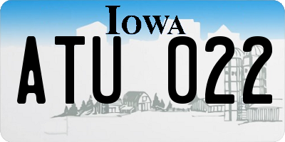 IA license plate ATU022