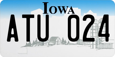IA license plate ATU024