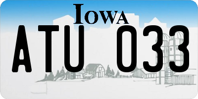 IA license plate ATU033