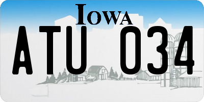 IA license plate ATU034