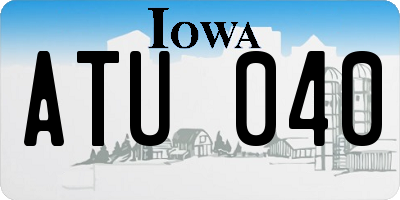 IA license plate ATU040